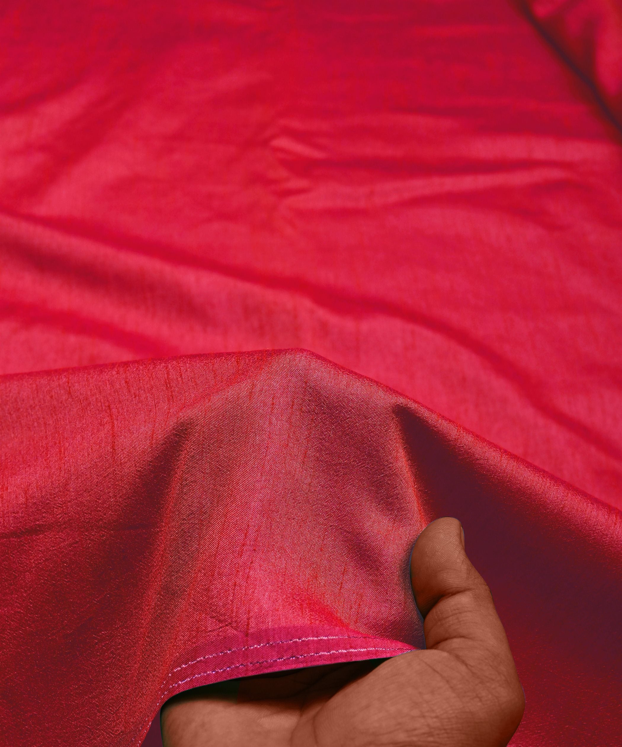 Pink Plain Dyed Dola Silk Fabric