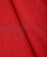 Red Plain Dyed Dola Silk Fabric