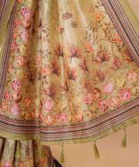 Ethnic Designer Saree with Unstitched Blouse