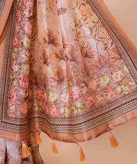 Ethnic Designer Saree with Unstitched Blouse