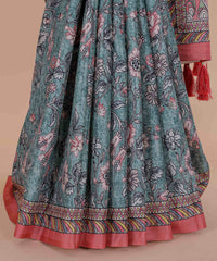 Ethnic Designer Saree with Unstitched Blouse