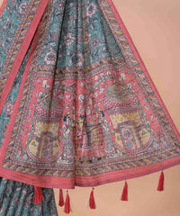 Ethnic Designer Saree with Unstitched Blouse