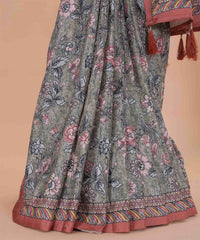 Ethnic Designer Saree with Unstitched Blouse