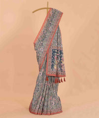 Ethnic Designer Saree with Unstitched Blouse