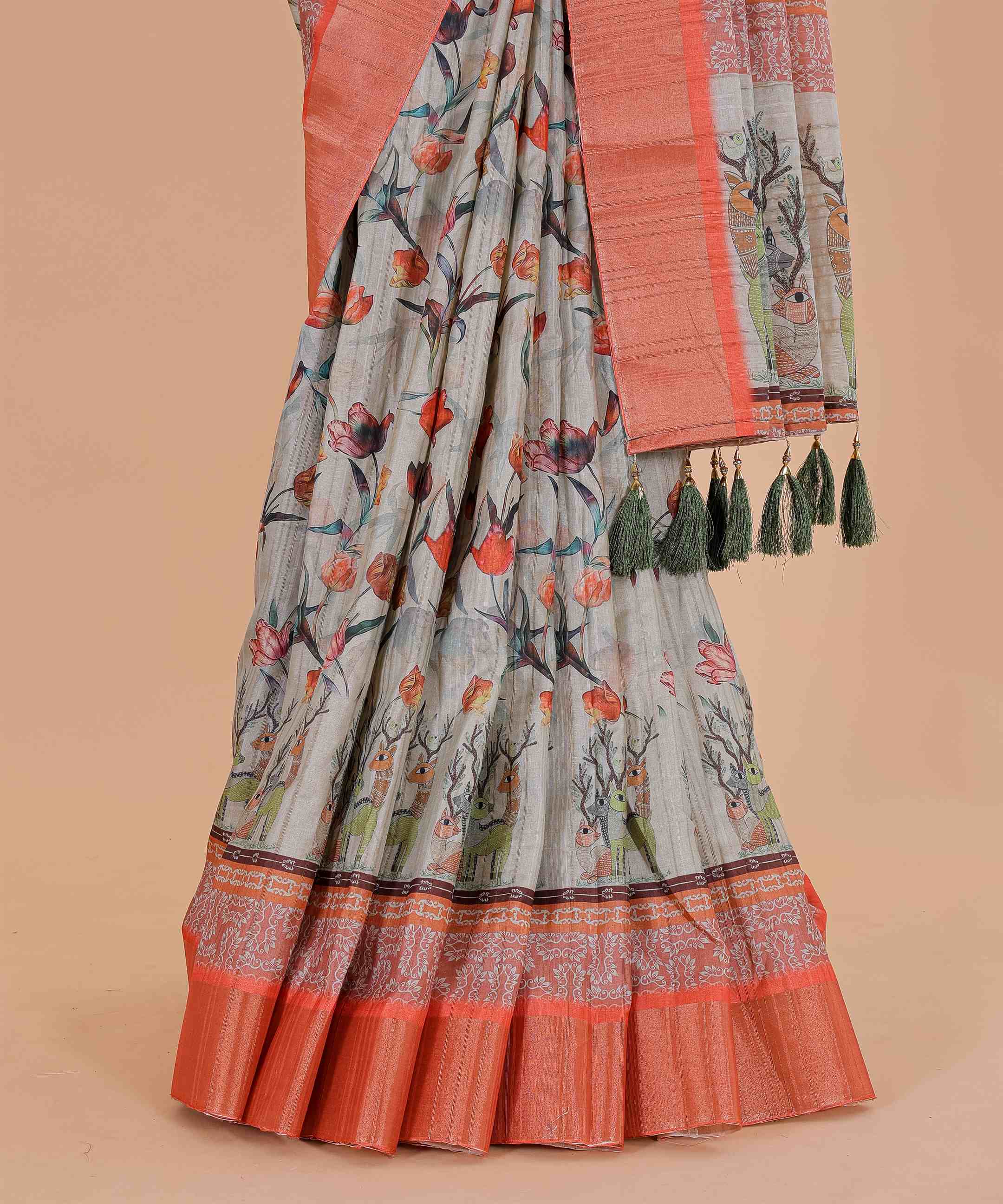 Ethnic Designer Saree with Unstitched Blouse