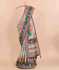 Ethnic Designer Saree with Unstitched Blouse