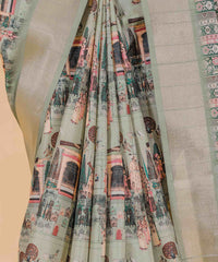 Ethnic Designer Saree with Unstitched Blouse