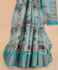 Ethnic Designer Saree with Unstitched Blouse