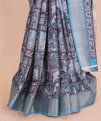 Ethnic Designer Saree with Unstitched Blouse