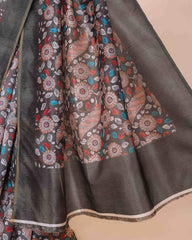 Ethnic Designer Saree with Unstitched Blouse