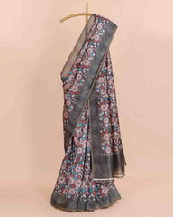 Ethnic Designer Saree with Unstitched Blouse
