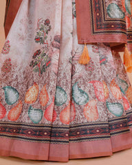 Ethnic Designer Saree with Unstitched Blouse