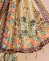 Ethnic Designer Saree with Unstitched Blouse