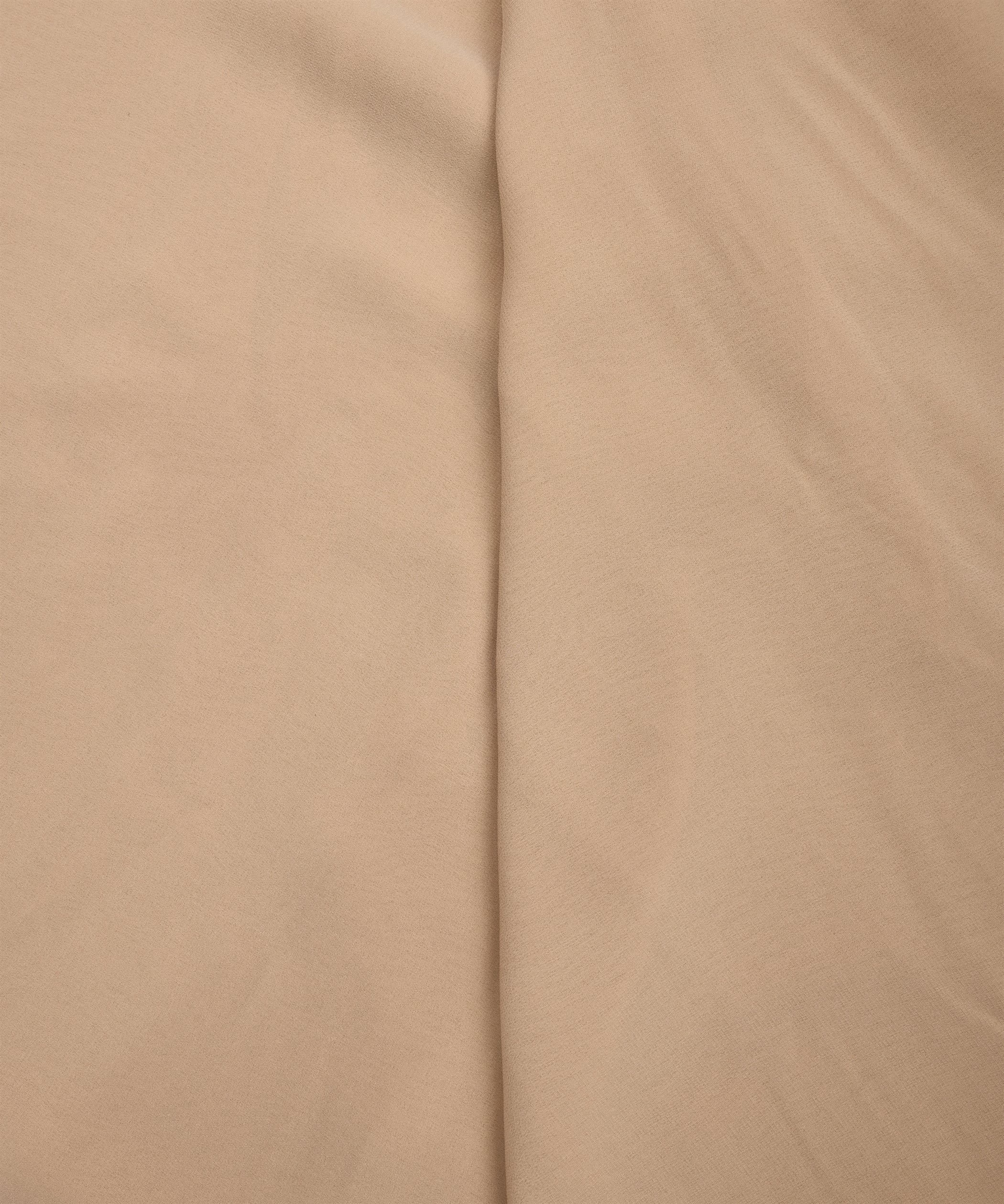 Bone White Plain Dyed Faux Georgette Fabric