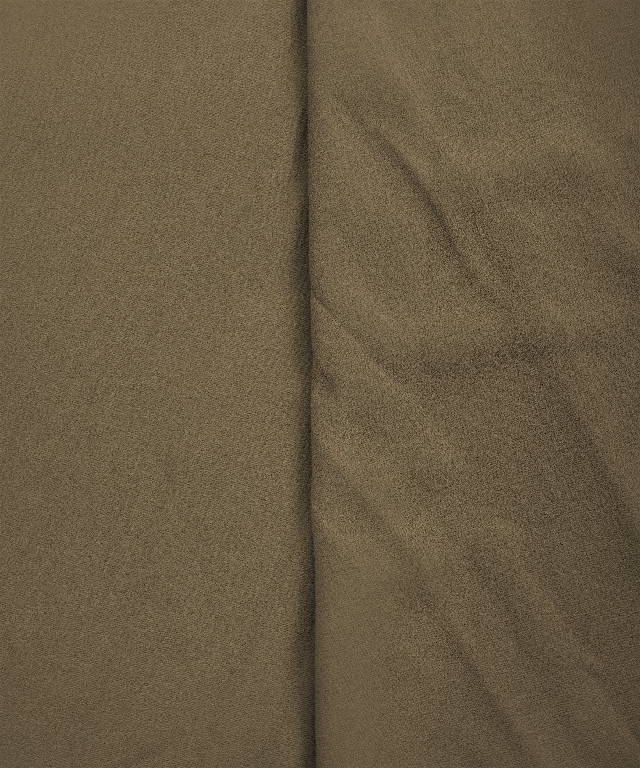 Dark Biege Plain Dyed Faux Georgette Fabric