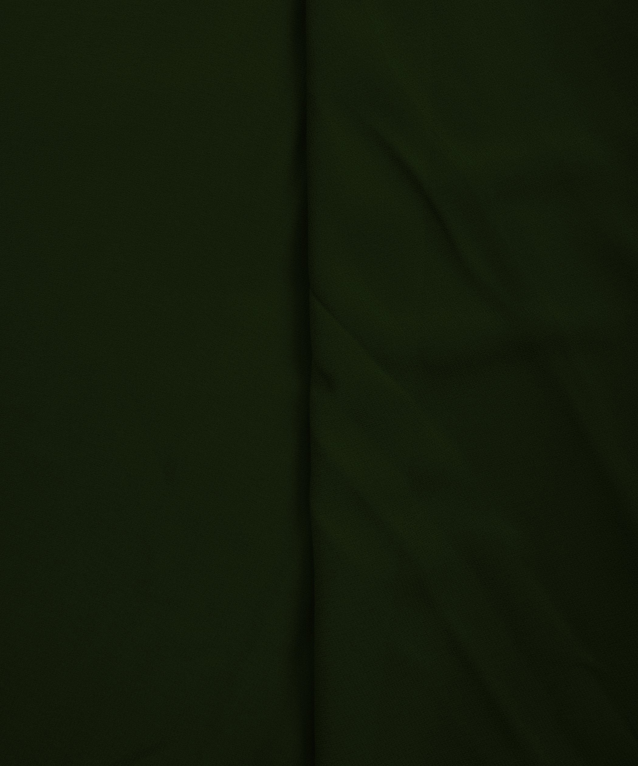 Dark Green Plain Dyed Faux Georgette Fabric