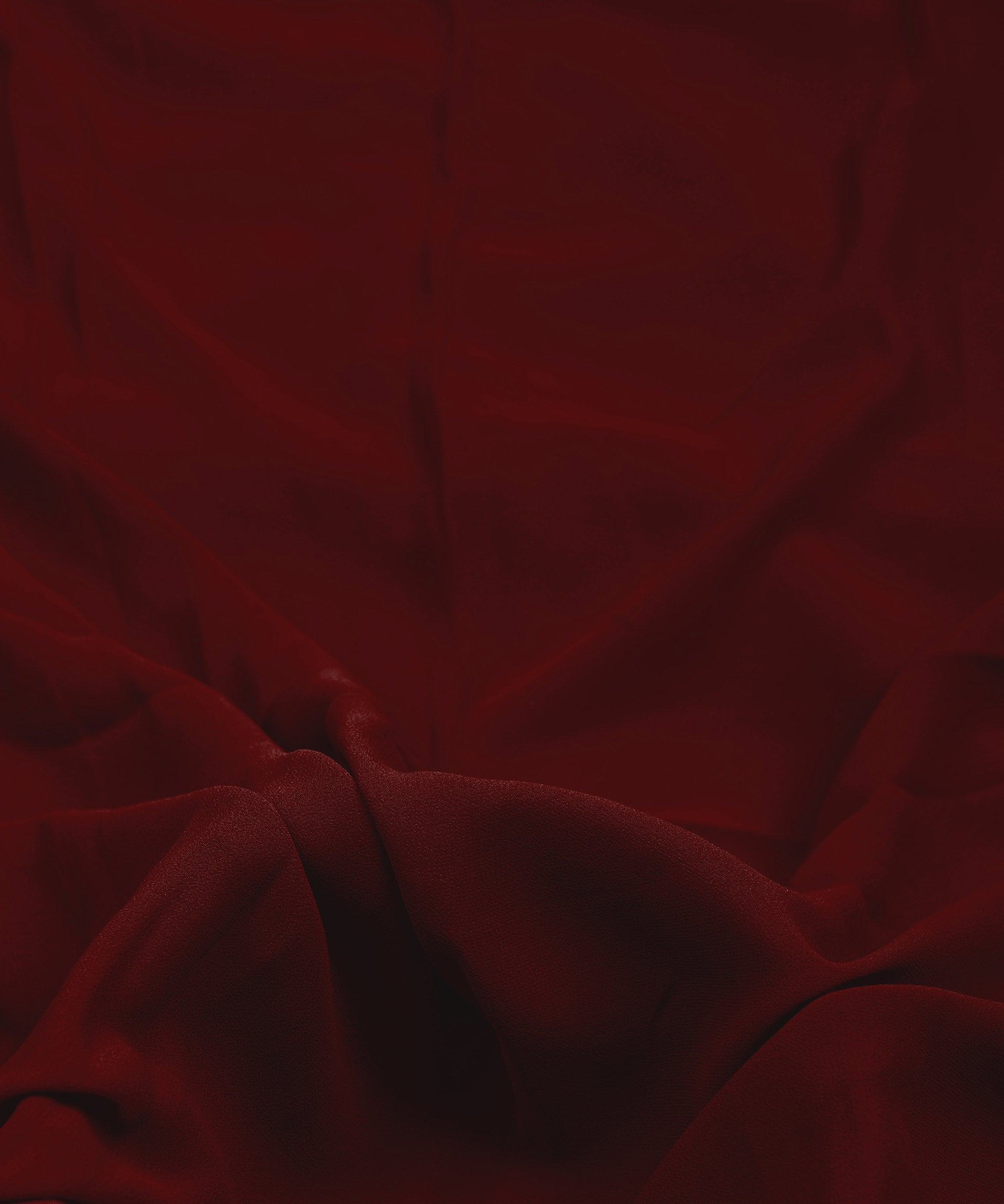 Dark Maroon Plain Dyed Faux Georgette Fabric