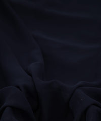 Dark Navy Blue Plain Dyed Faux Georgette Fabric