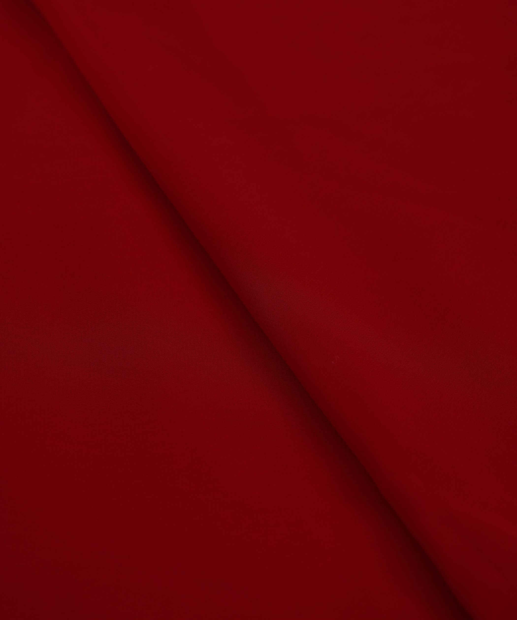 Dark Red Plain Dyed Faux Georgette Fabric