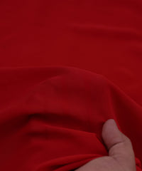 Dark Red Plain Dyed Faux Georgette Fabric