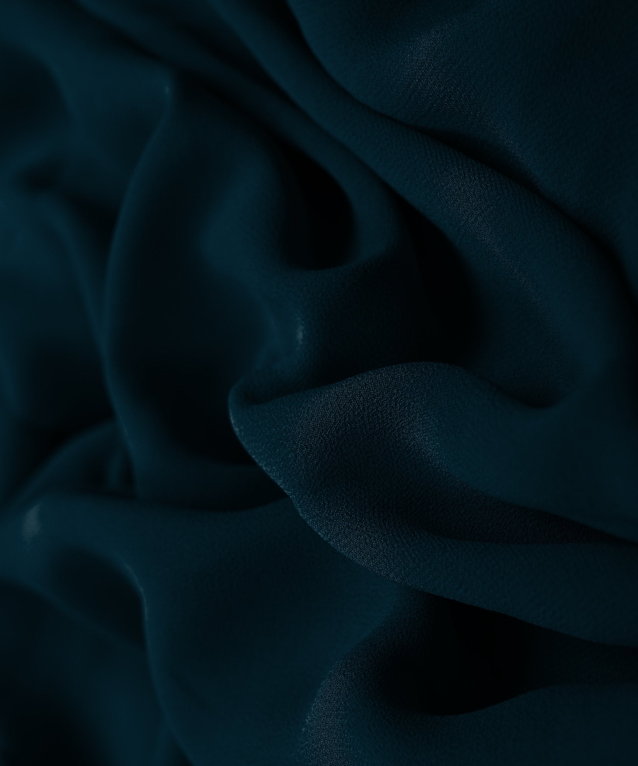 Dark Teal Plain Dyed Faux Georgette Fabric