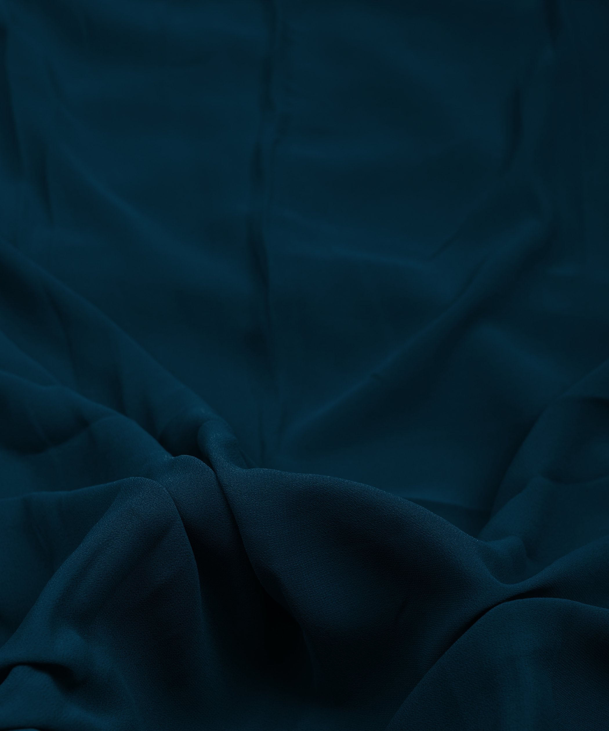 Dark Teal Plain Dyed Faux Georgette Fabric
