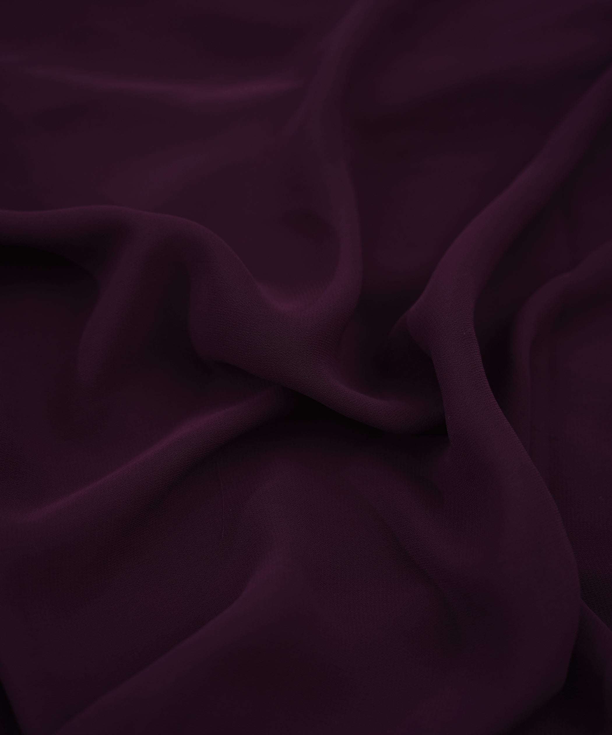 Dark Violet Plain Dyed Faux Georgette Fabric