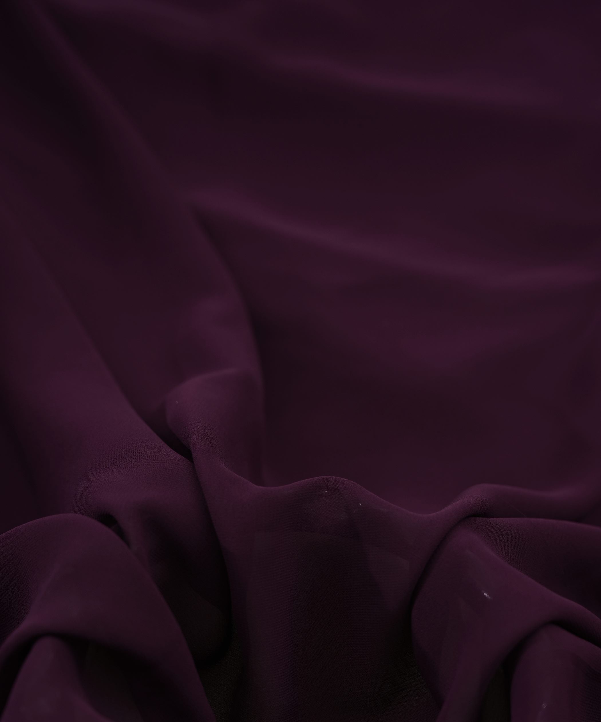 Dark Violet Plain Dyed Faux Georgette Fabric