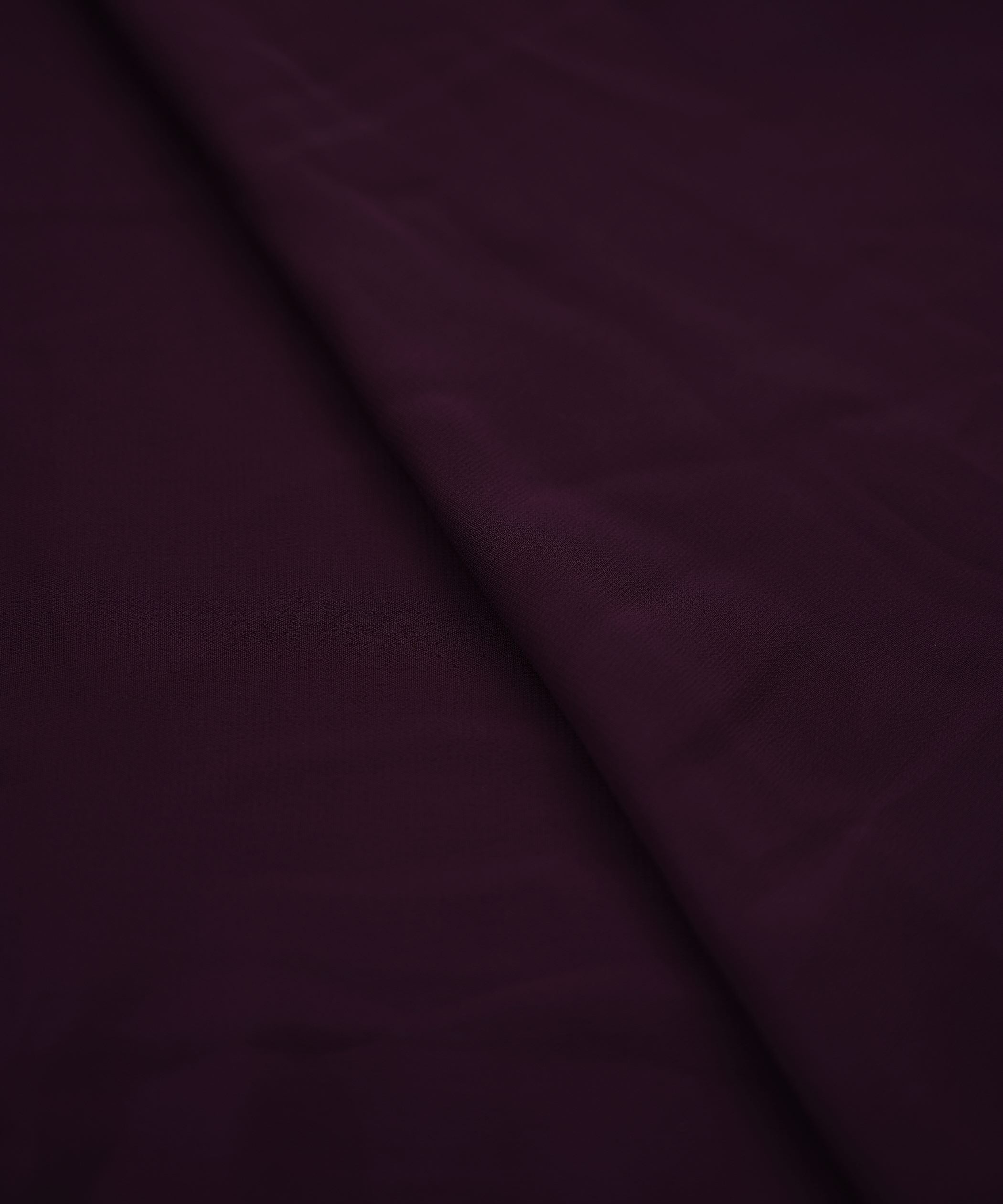 Dark Violet Plain Dyed Faux Georgette Fabric