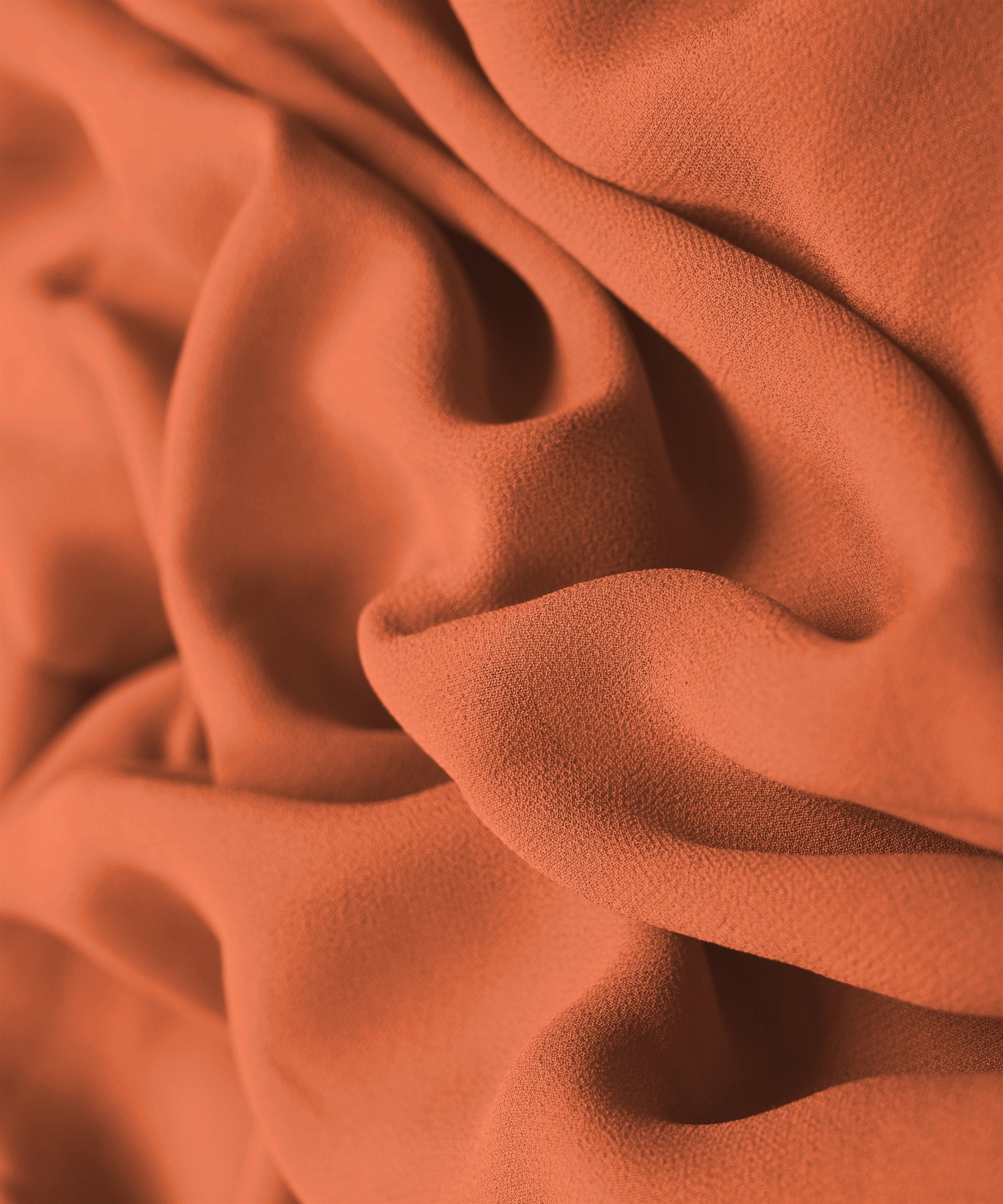 Dusty Peach Plain Dyed Faux Georgette Fabric