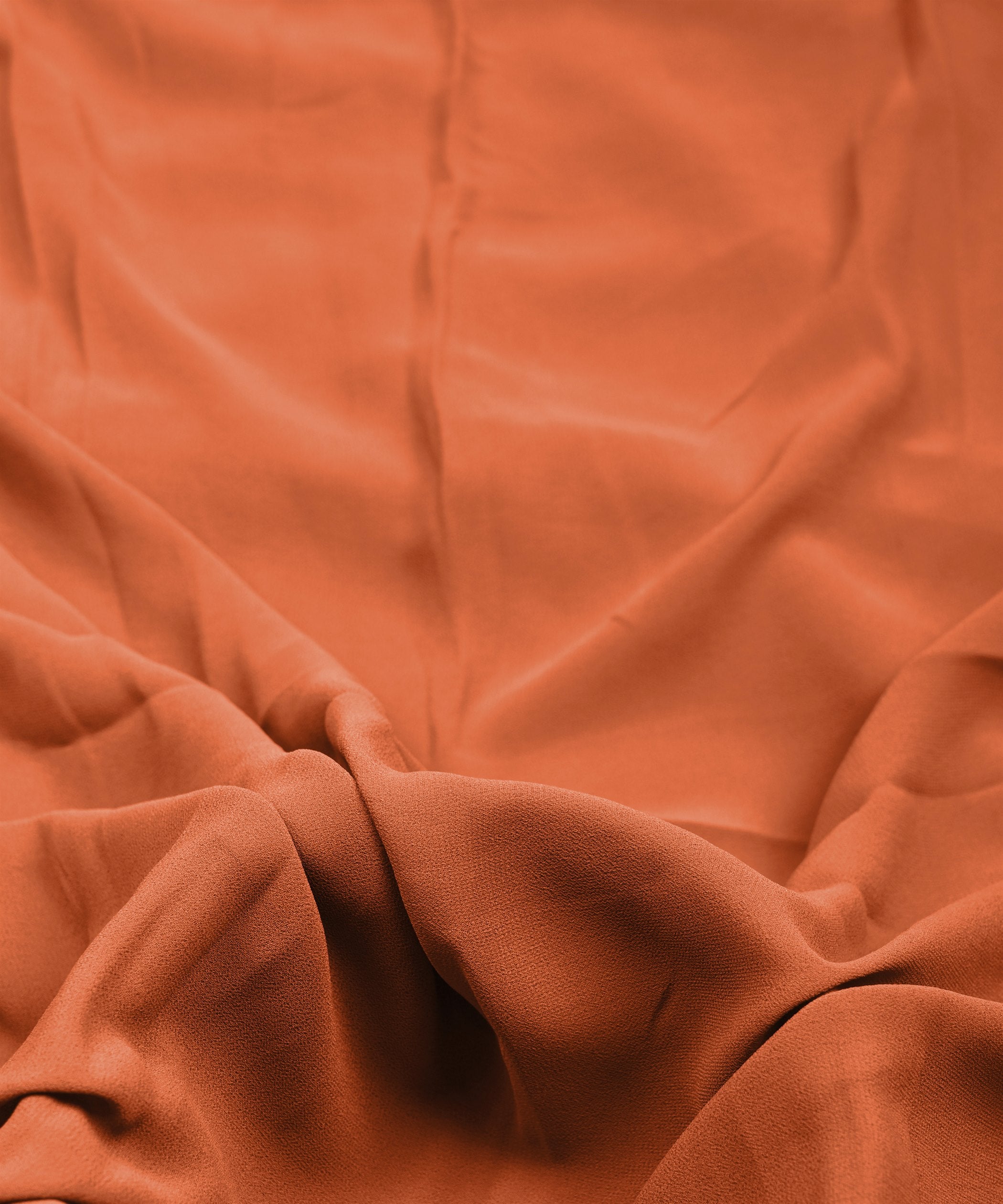 Dusty Peach Plain Dyed Faux Georgette Fabric