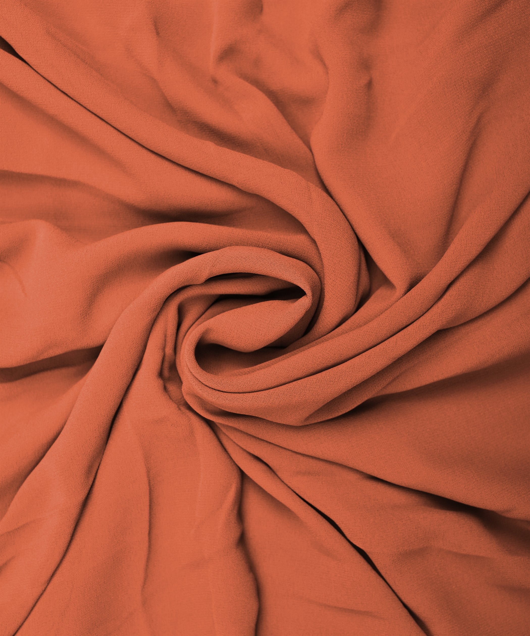 Dusty Peach Plain Dyed Faux Georgette Fabric