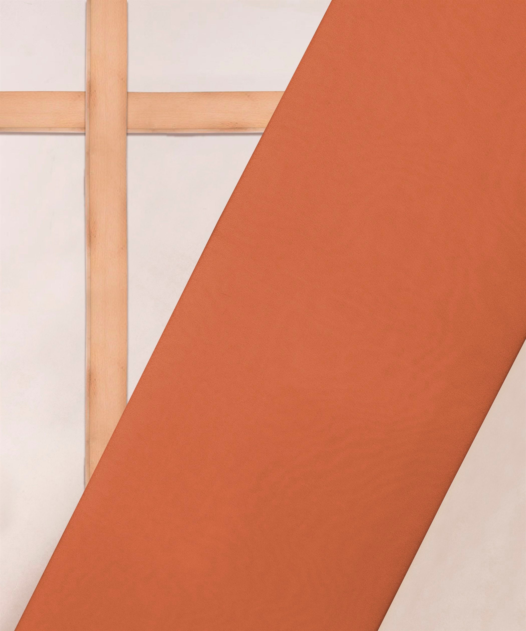 Dusty Peach Plain Dyed Faux Georgette Fabric