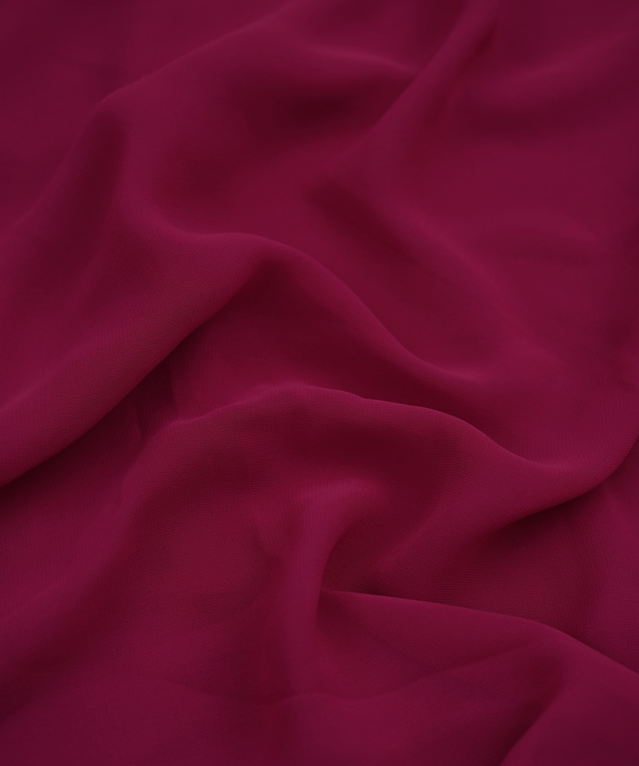 Magenta Plain Dyed Faux Georgette Fabric