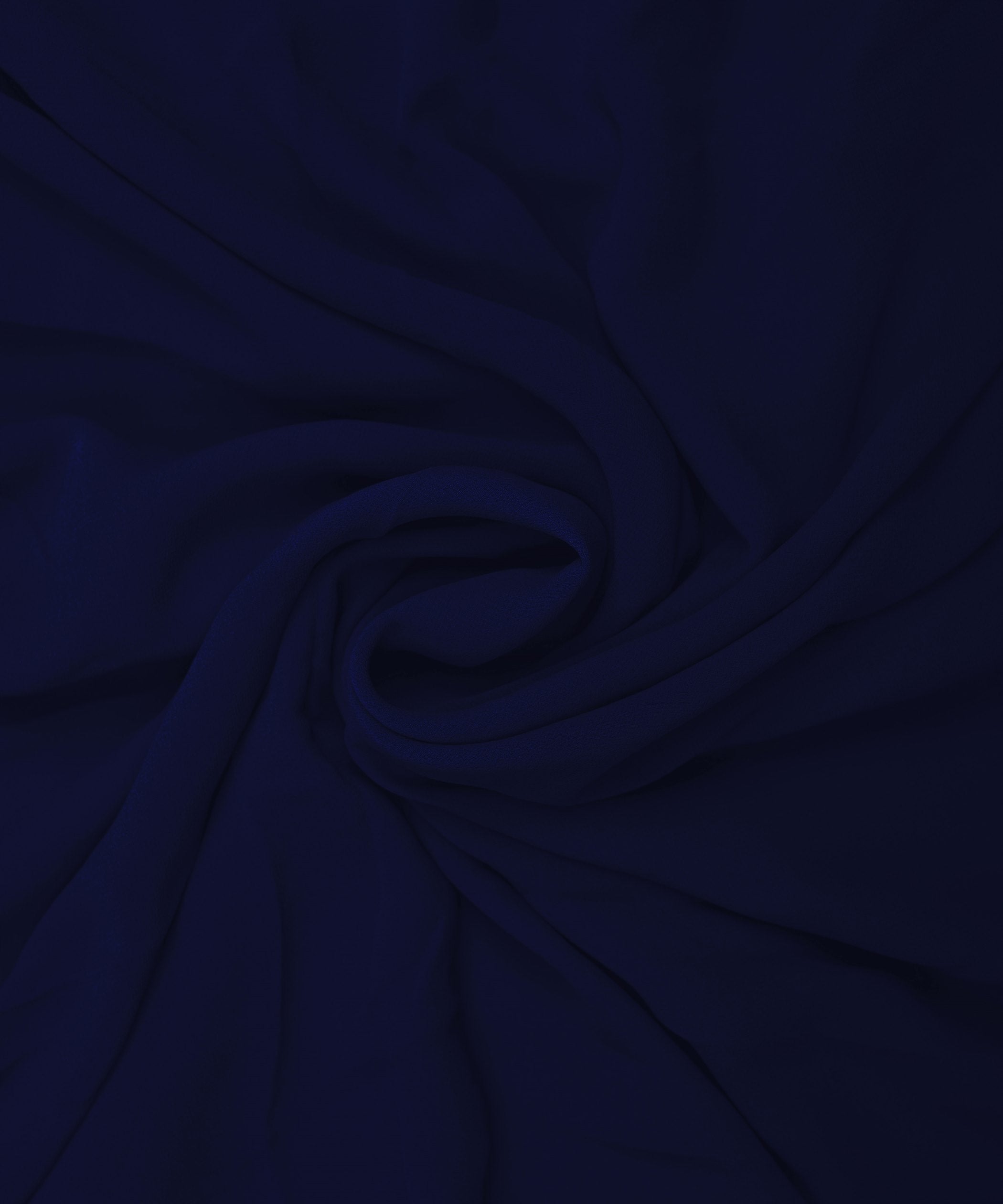 Navy Blue Plain Dyed Faux Georgette Fabric