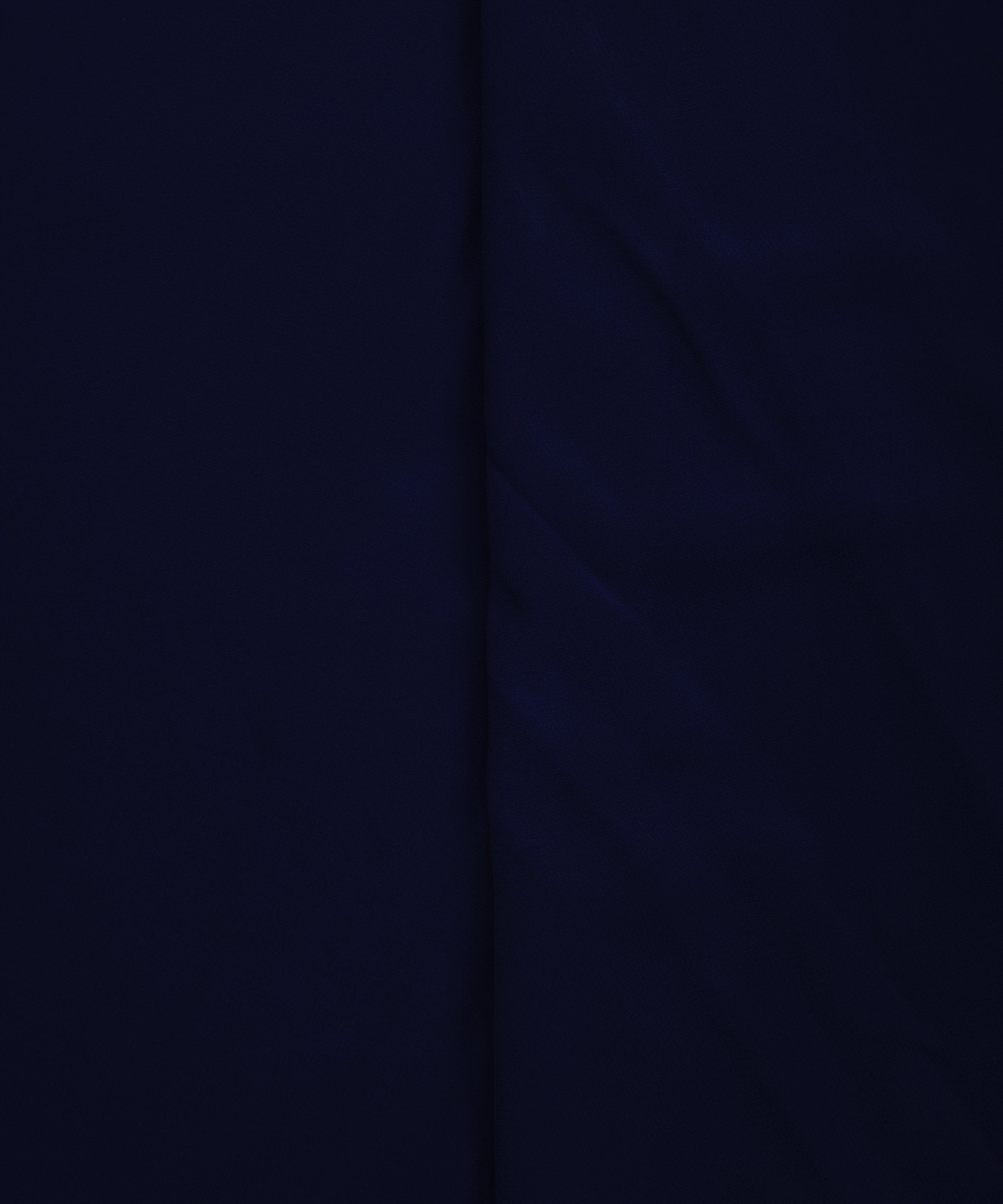 Navy Blue Plain Dyed Faux Georgette Fabric