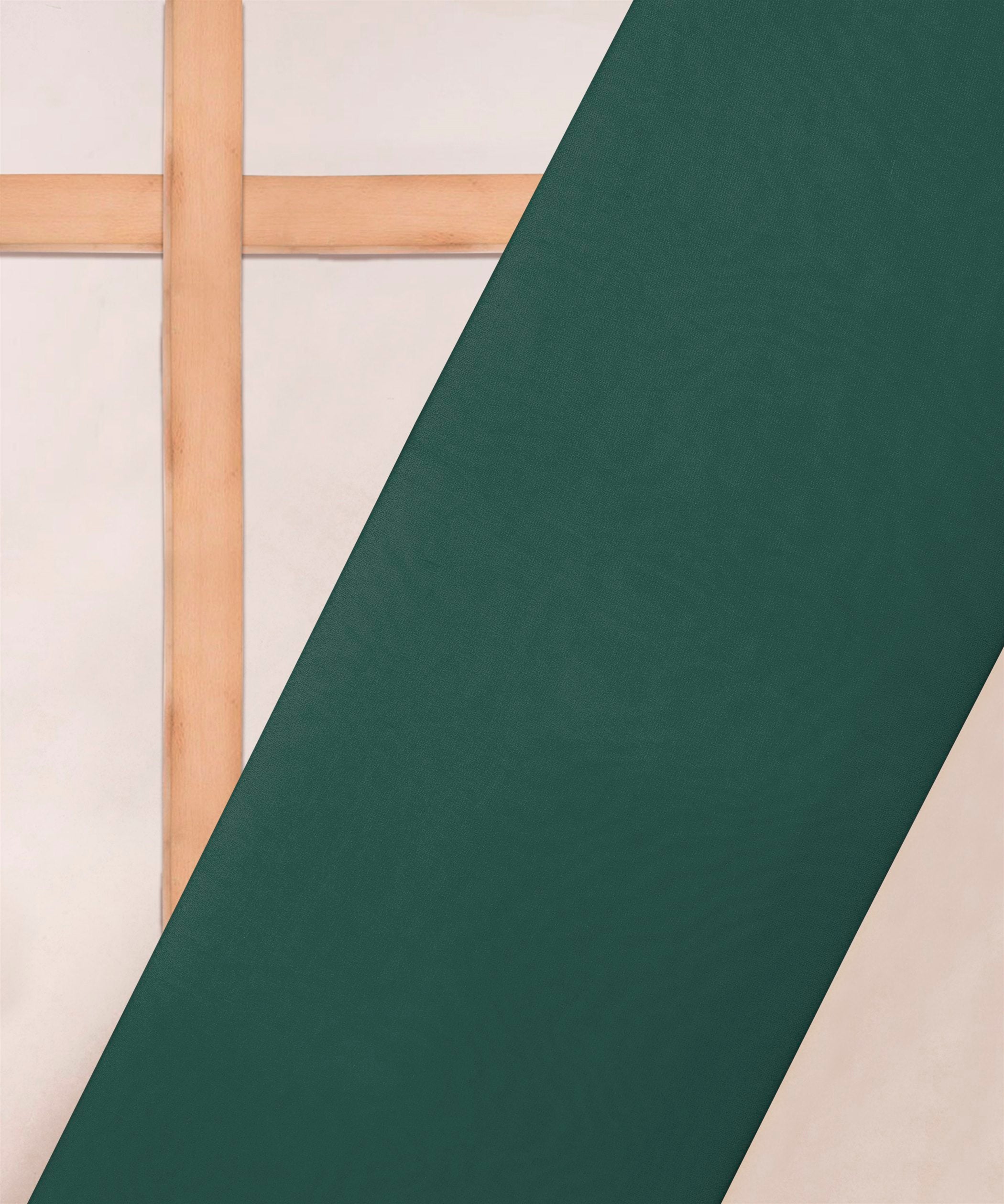 Pine Green Plain Dyed Faux Georgette Fabric