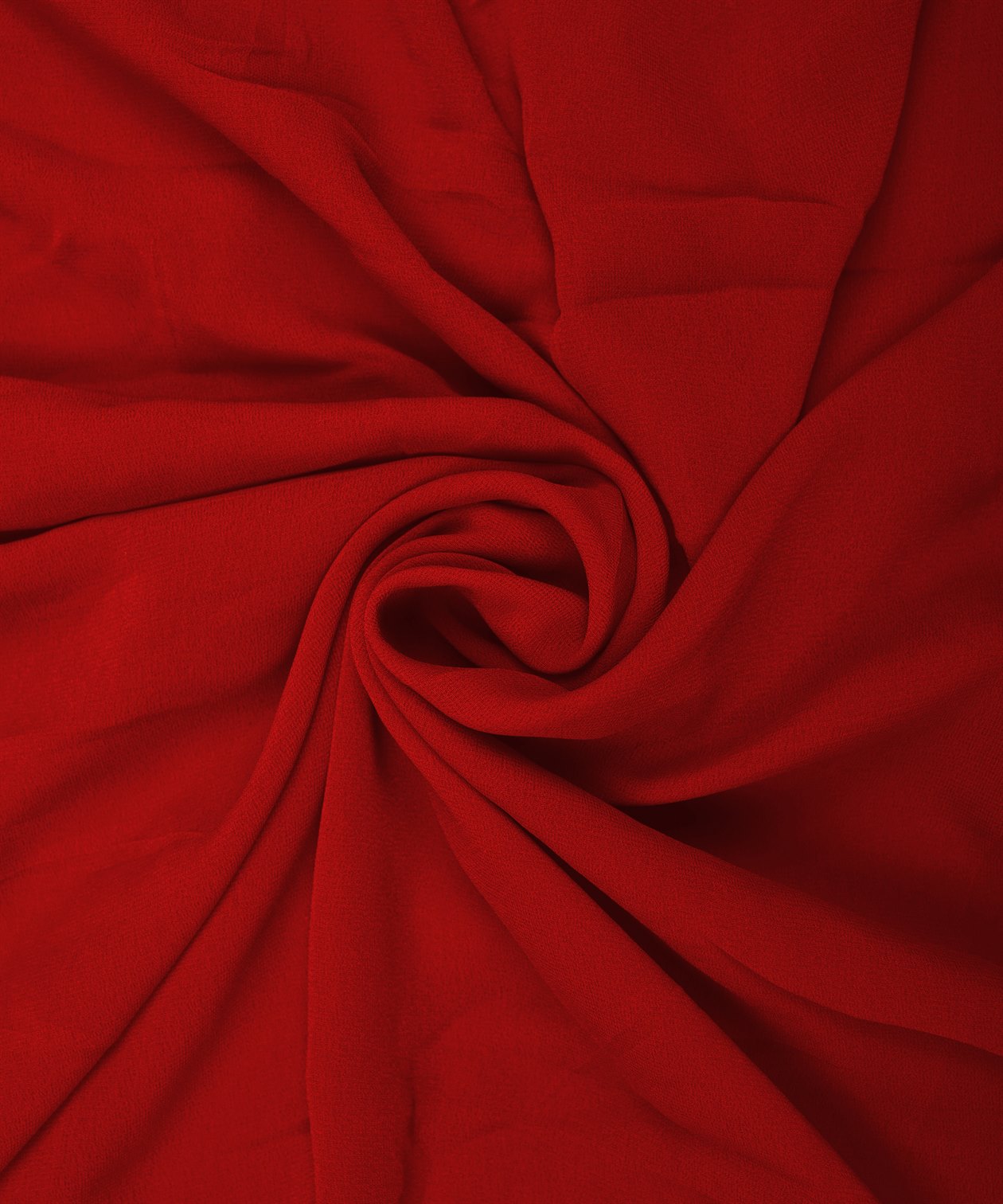 Red Plain Dyed Faux Georgette Fabric