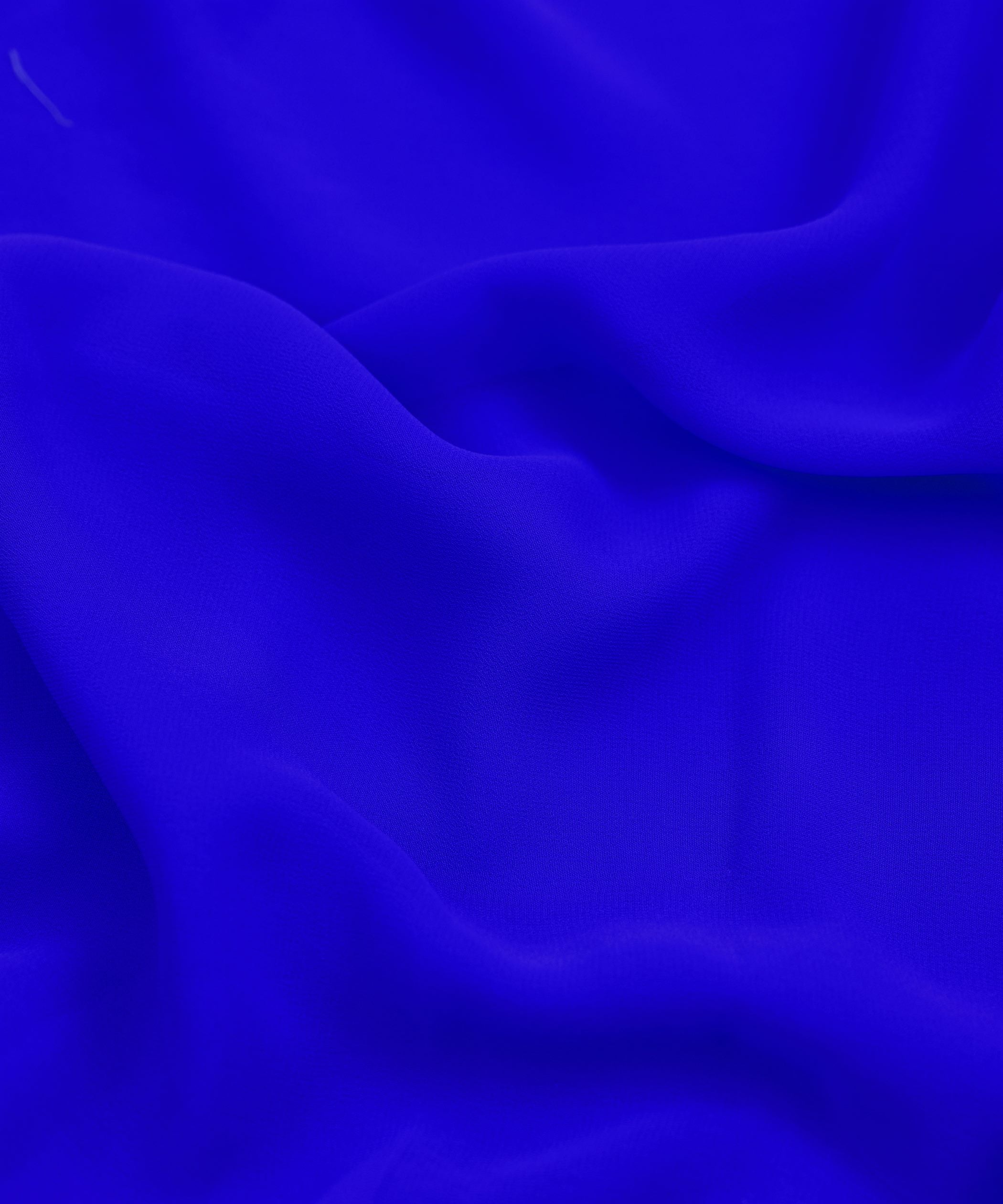 Royal Blue Plain Dyed Faux Georgette Fabric