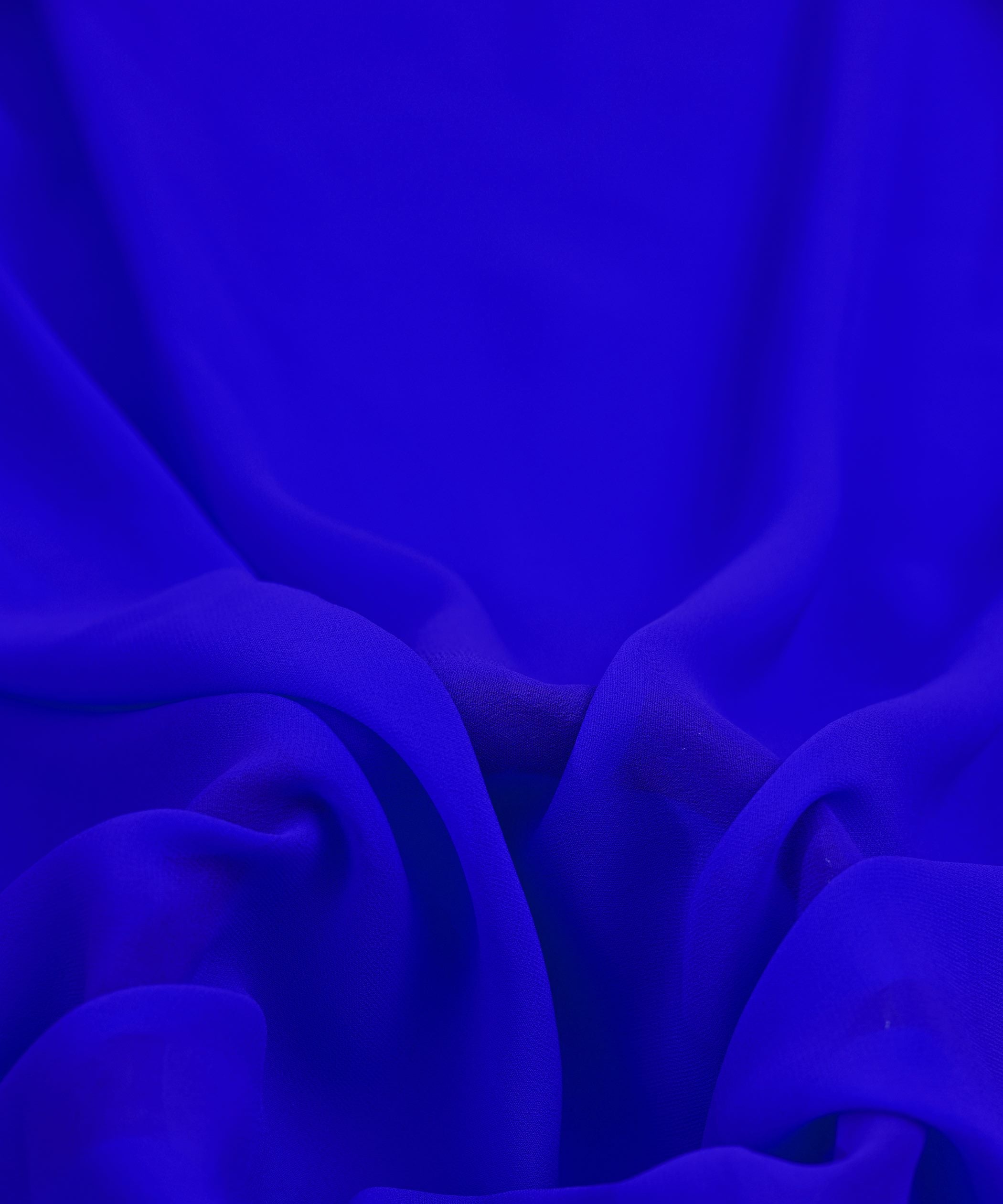 Royal Blue Plain Dyed Faux Georgette Fabric