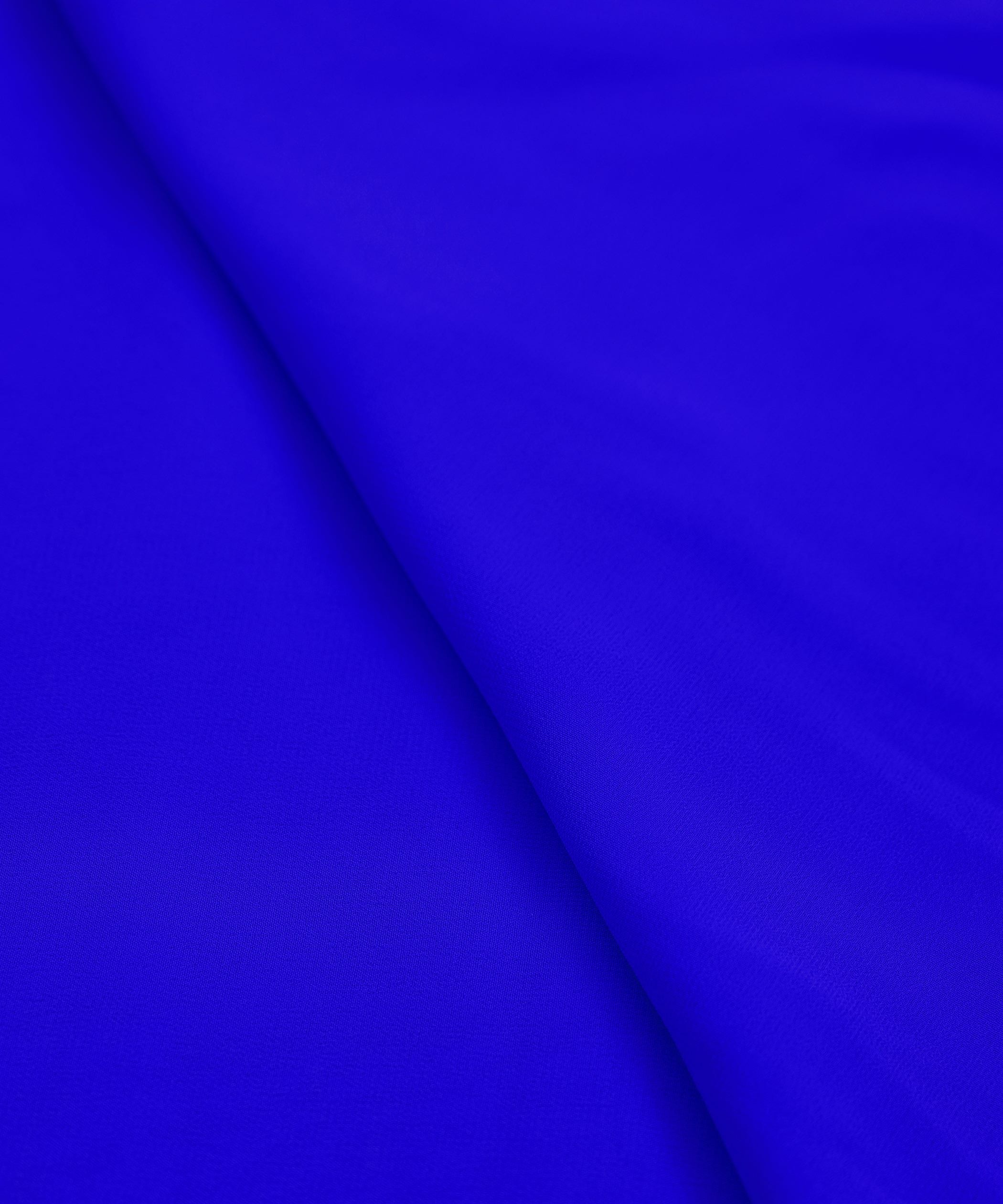 Royal Blue Plain Dyed Faux Georgette Fabric