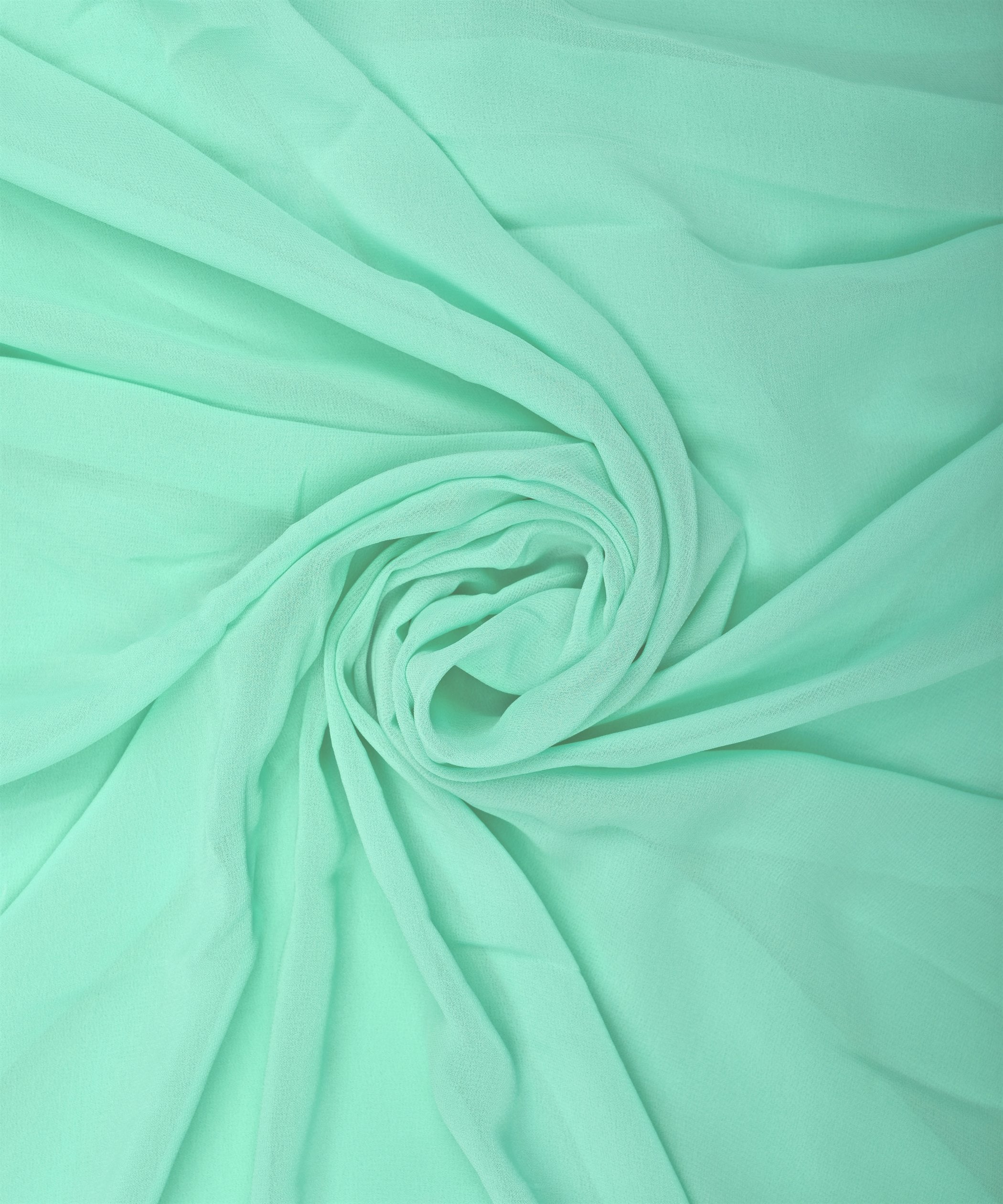 Sea Green Plain Dyed Faux Georgette Fabric