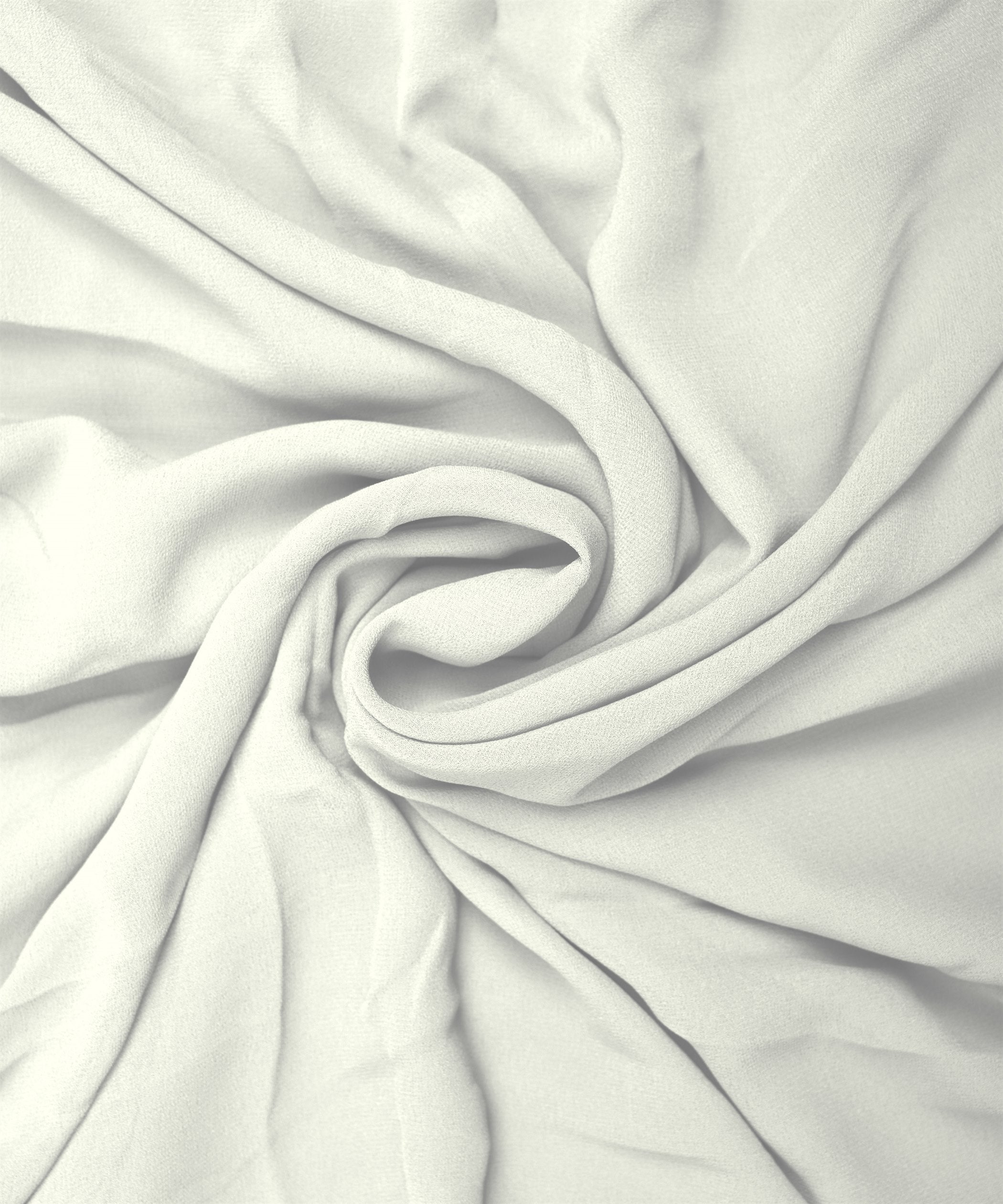 White Plain Dyed Faux Georgette Fabric