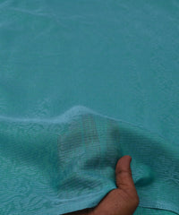 Aqua Blue Floral Kota Brasso Fabric