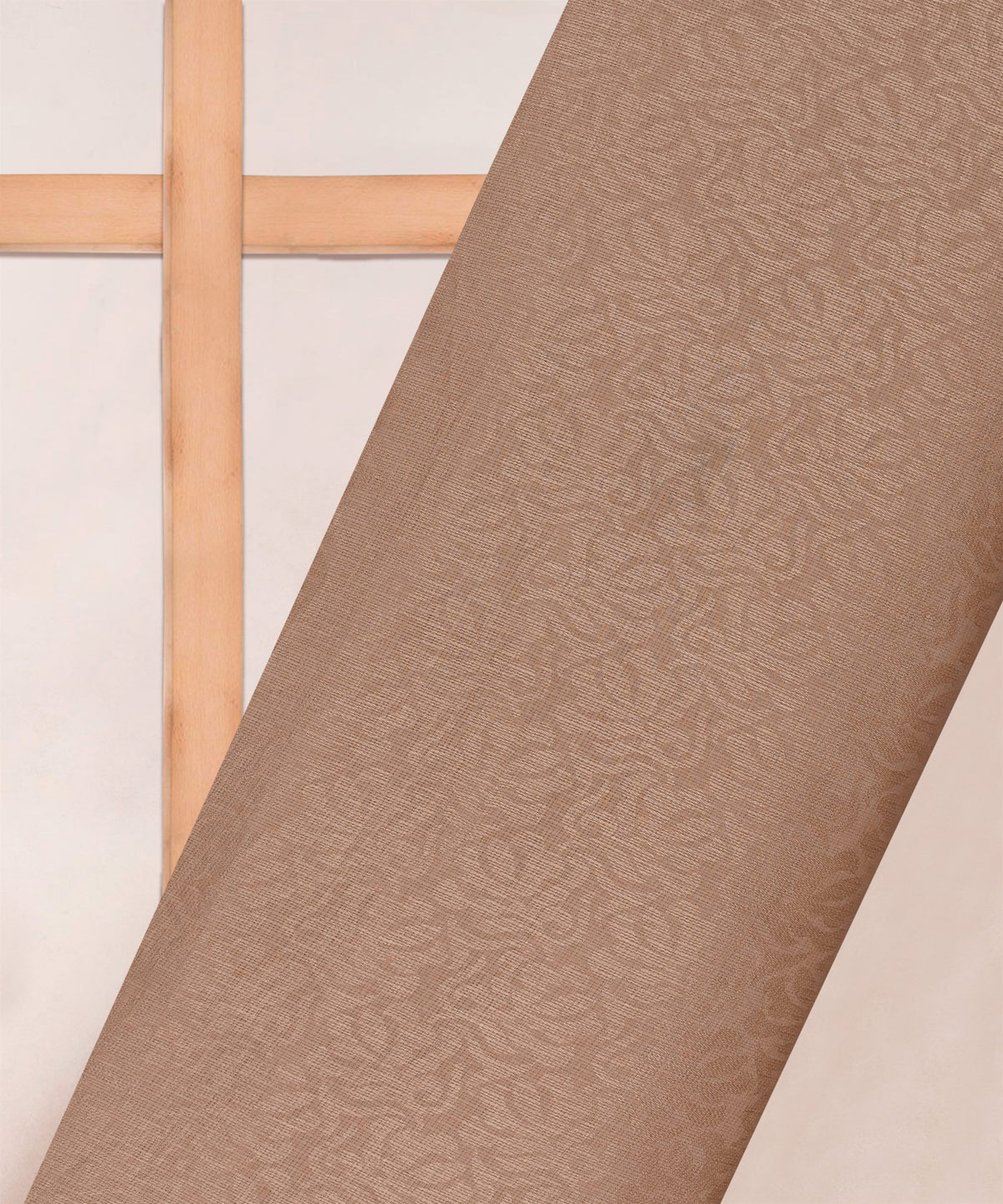 Beige Floral Kota Brasso Fabric