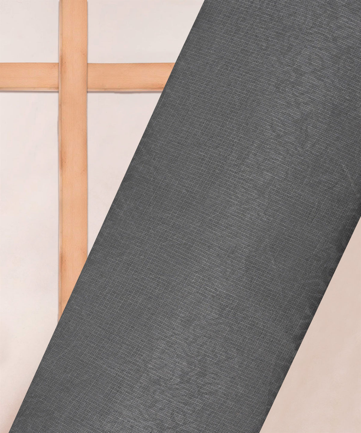 Grey Floral Kota Brasso Fabric