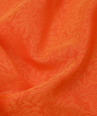 Orange Floral Kota Brasso Fabric