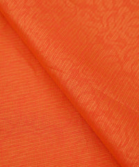 Orange Floral Kota Brasso Fabric