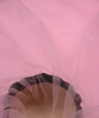 Baby Pink Plain Dyed Net Fabric