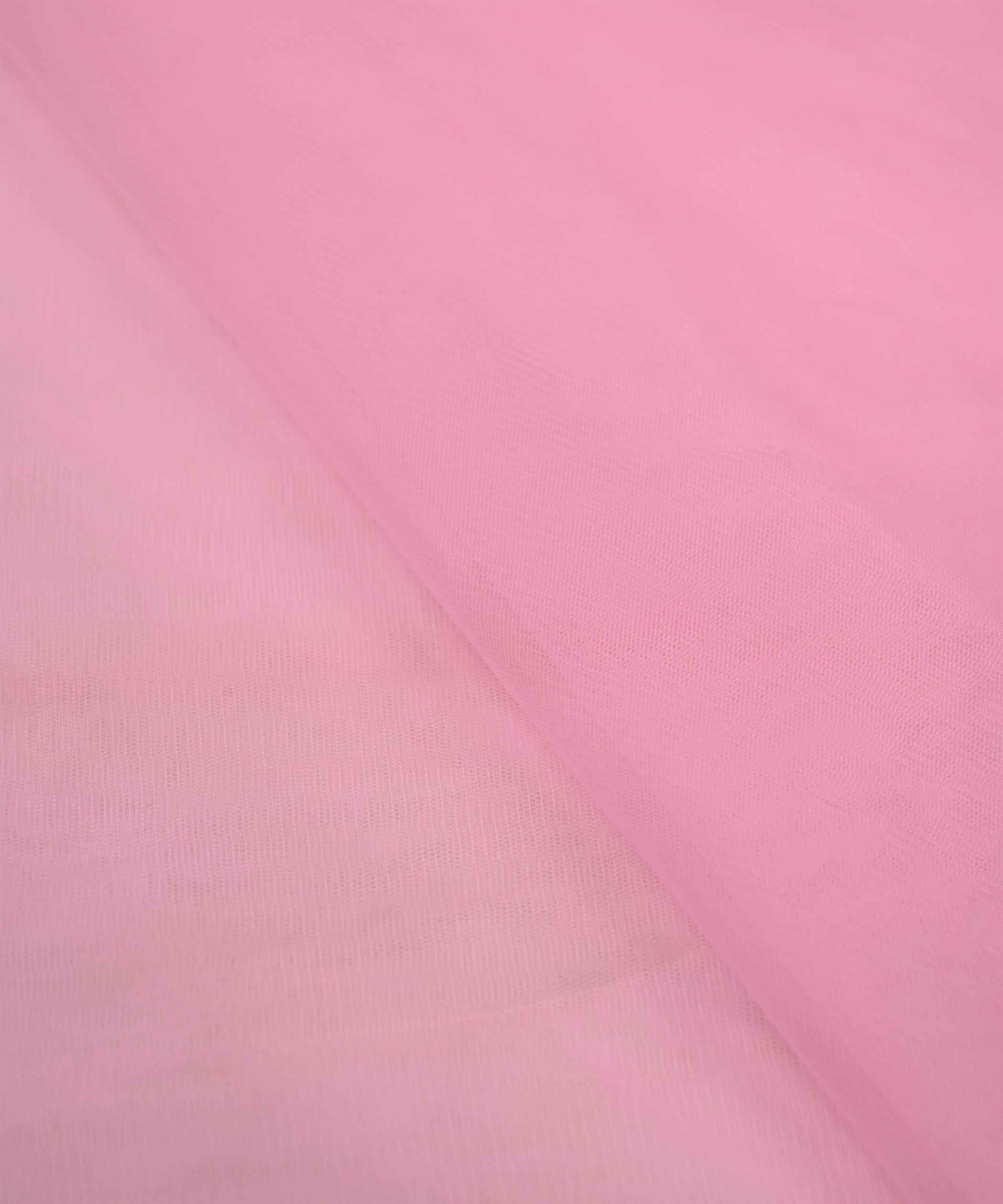 Baby Pink Plain Dyed Net Fabric